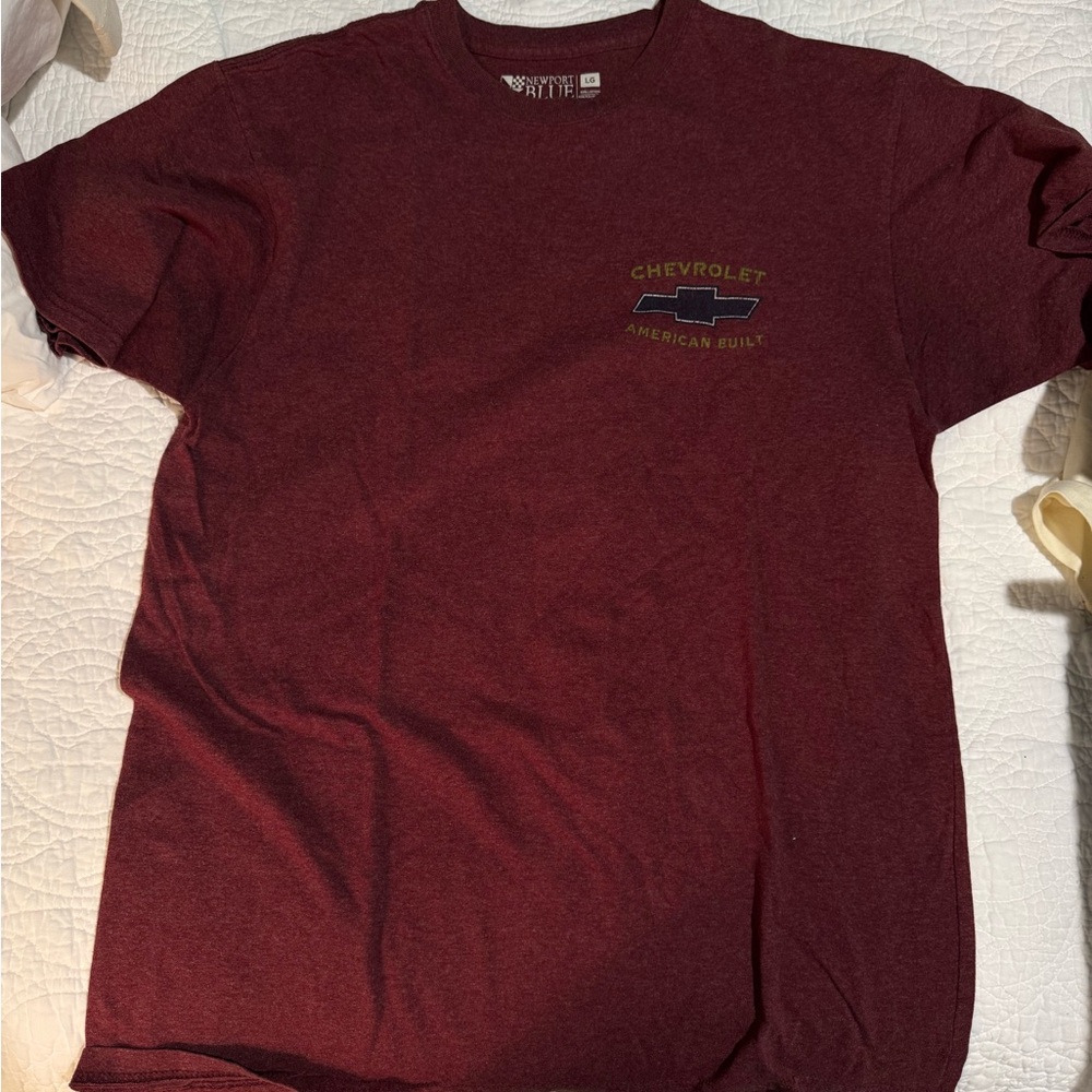 Red Short Sleeve Crew Neck Tee